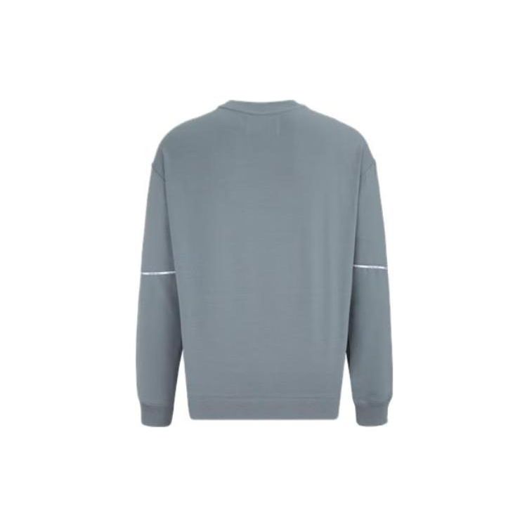 Calvin Klein Solid Color Contrast Logo Tape Crew Neck Sweatshirt Men Sweatshirt Gray J323191-PN6