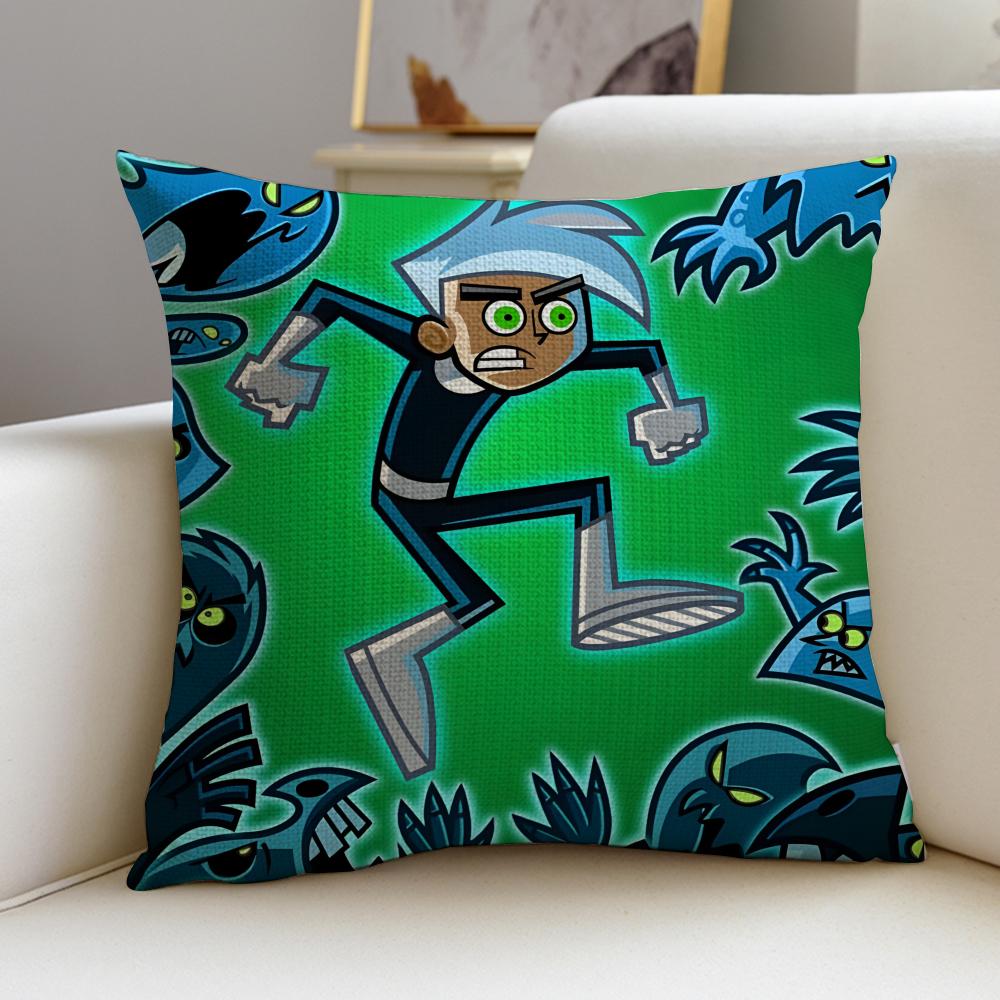 Ghostly DDanny PhantomS Cushion Cover Breathable and skinfriendly linen pillowcase square removable and washable cushion
