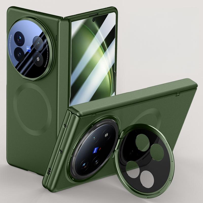 Magnetic Matte Hard PC Protective Mobile Phone Case for Vivo X Fold 5 Sports Design with Camera Protector Bracket Stand & Cases