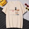 2026 New  Funny A Black Cat Pattern on Magic Broom  Print Tshirt Short Sleeve Streetwear Mens and Womens Tshirt Mens Top