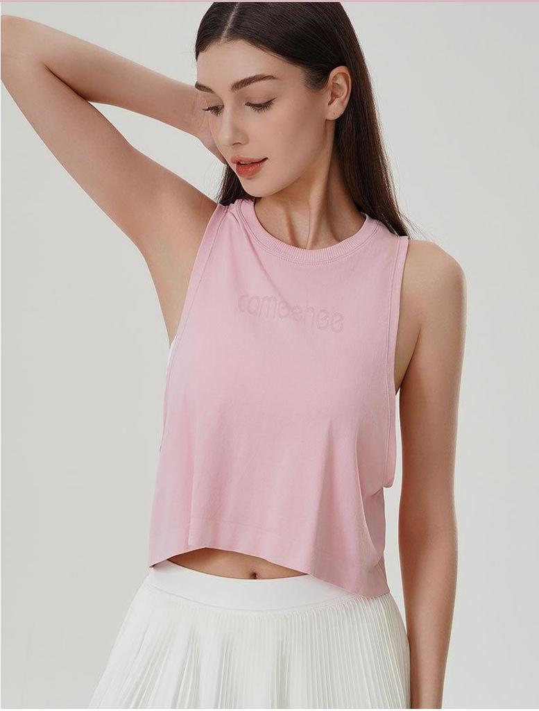 2025 Lulu Women's Quick-Dry Seamless Yoga Tank Top - Short, Sporty, and Stylish