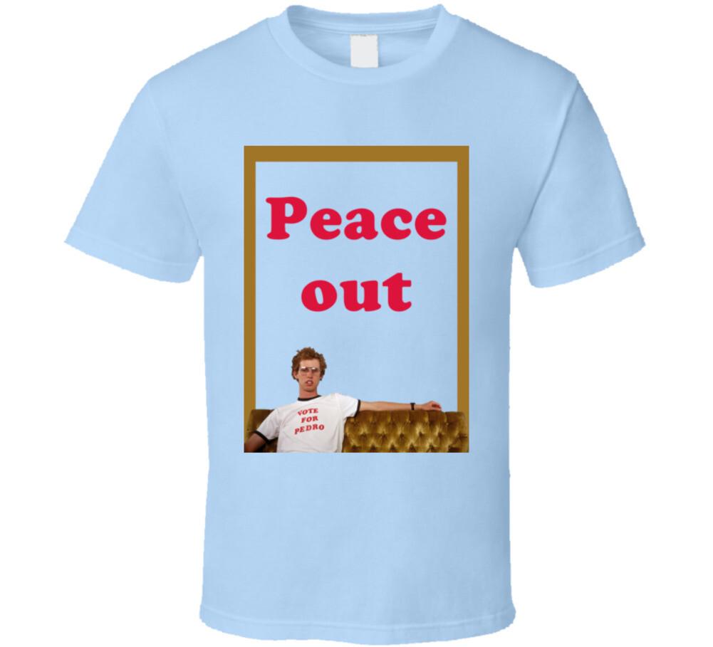New Peace Out Napoleon Dynamite Quote Couch T Shirt XL