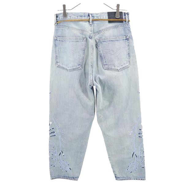 Levi's Big E BARREL CROP Denim pants w26 With leather strap Women Used
