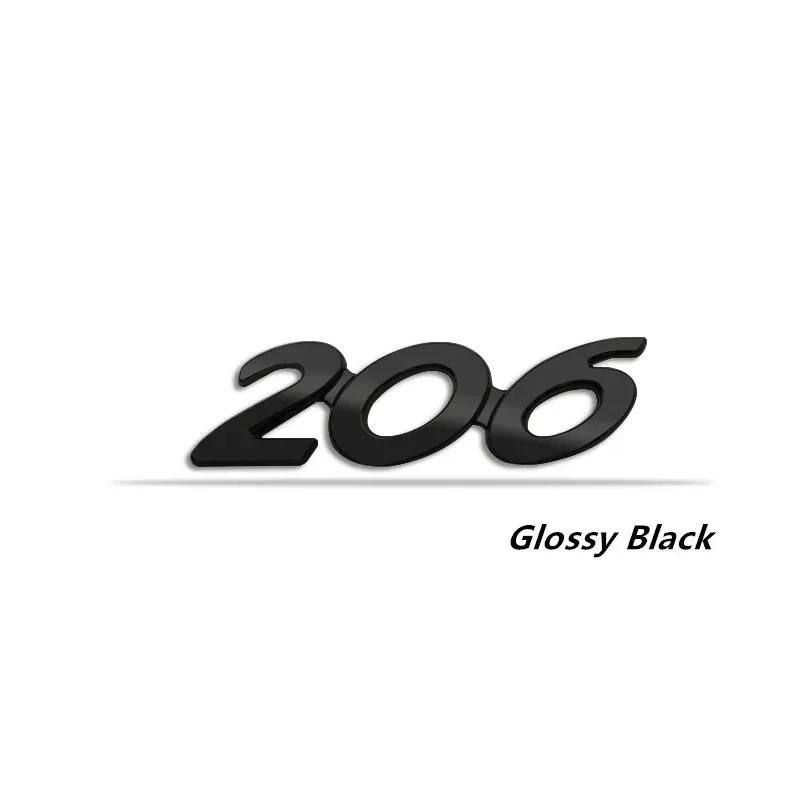 Metal Car Body Side Emblem Number Sticker for Peugeot 206 207 208 301 307 308 408 508 Rear Trunk Badge Decals Accessories