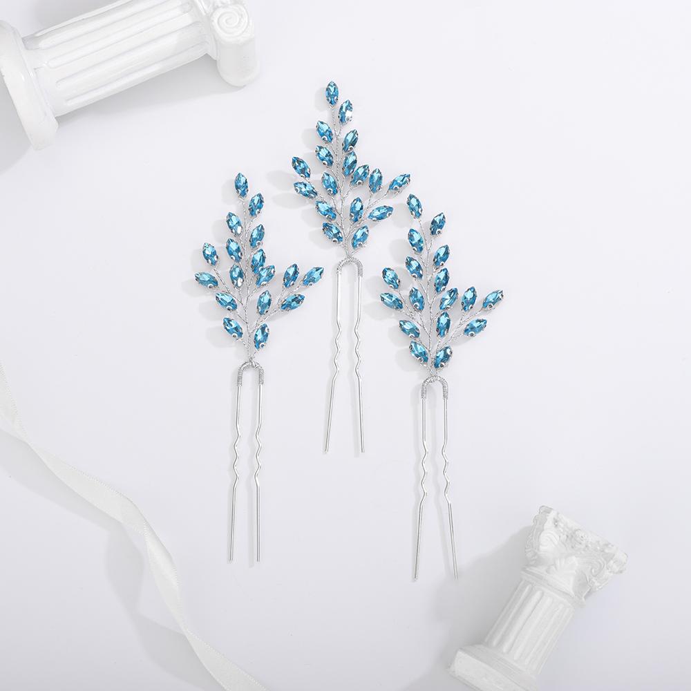 7 Farben Strass Haarnadeln Braut Blume Haarschmuck für Party Frauen Kopfschmuck Hochzeit Haaraccessoires