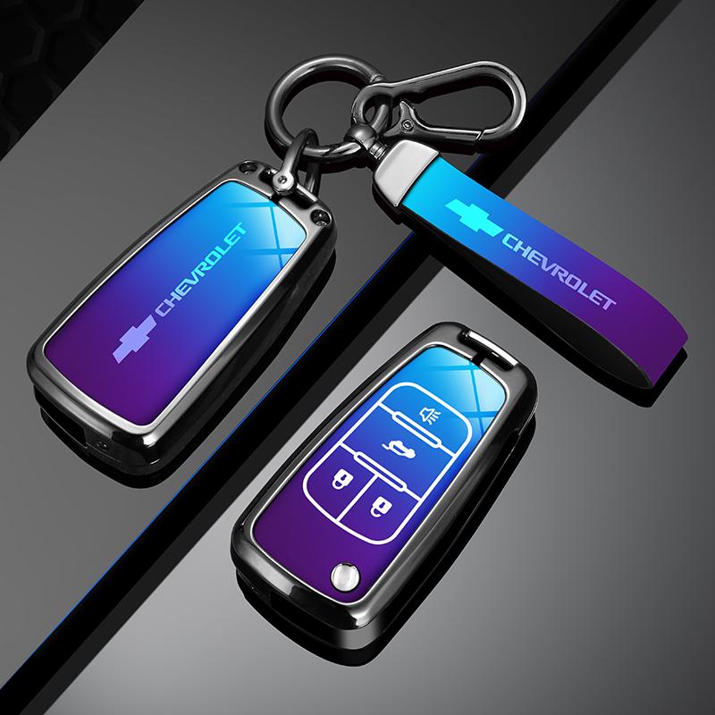 Zinc Alloy Car Flip Key Case Cover Shell Bag For Chevrolet Cruze Aveo Trax Sail Malibu Captiva Prism Spark Protector Accessories