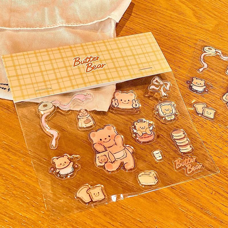 A Set Cute Computer Stickers, Funny Three-Dimensional Jelly Planner Decorative Stickers Mobile Phone Stickers
