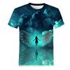 Fashionable Trendy Style Angel Pattern 3D Digital Printed Short Sleeved T-shirt for Men Women Shirt