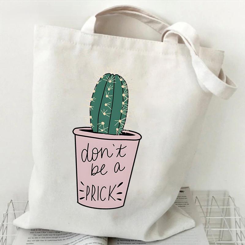 Funny Anime Cat Graphics Women Canvas Shoulder Bag Cartoon Animal and Plant Shopping Bag Kitten Lover Female Reusable Handbags