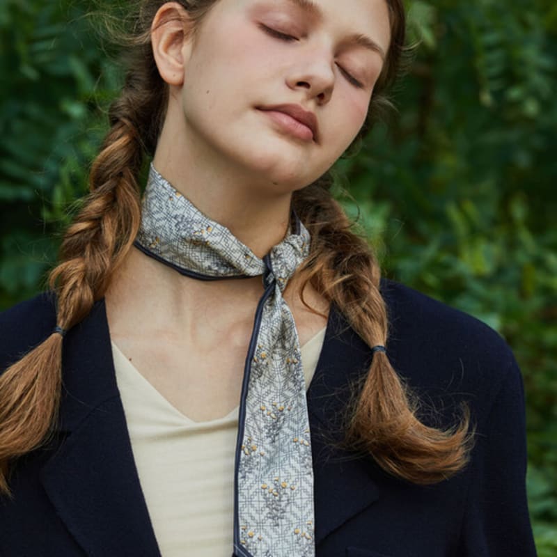 ANA MAISON Familiar Old Thing Twilly Silk Scarf [PMT-1431]