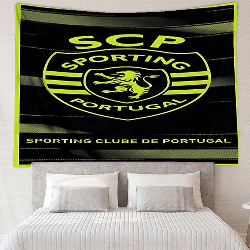 Sporting Portugal Crest Tapestry Hanging for Bedroom,Livingroom, Playroom,Decor Art Room Wall Tapestry Holiday and Birthday Gifts