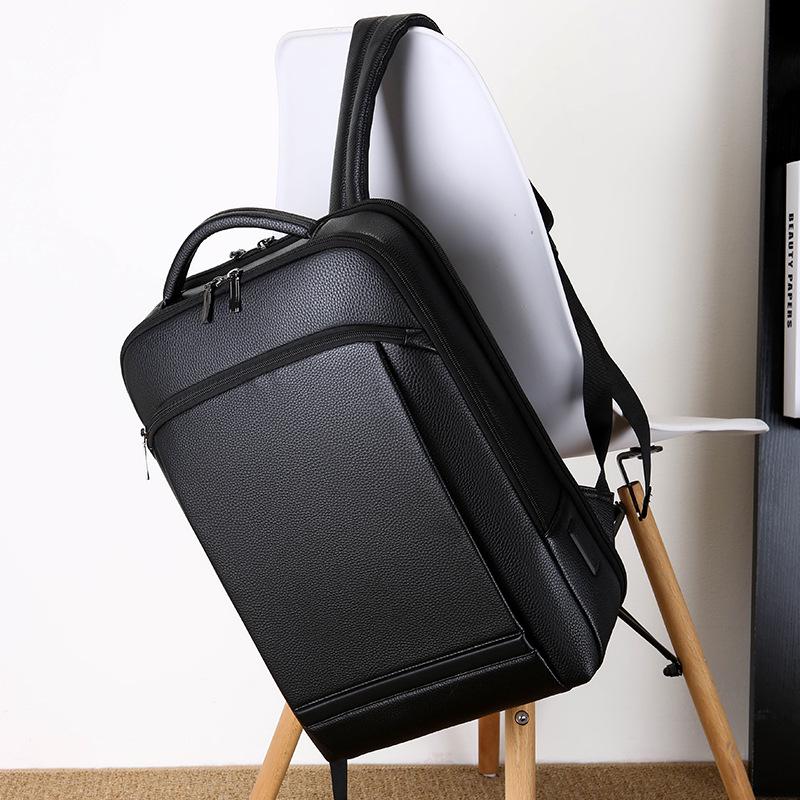 

Трансграничный мужской деловой рюкзак для поездок: Большая вместимость для ноутбука 15,6 , готов к офису и путешествиям чёрный