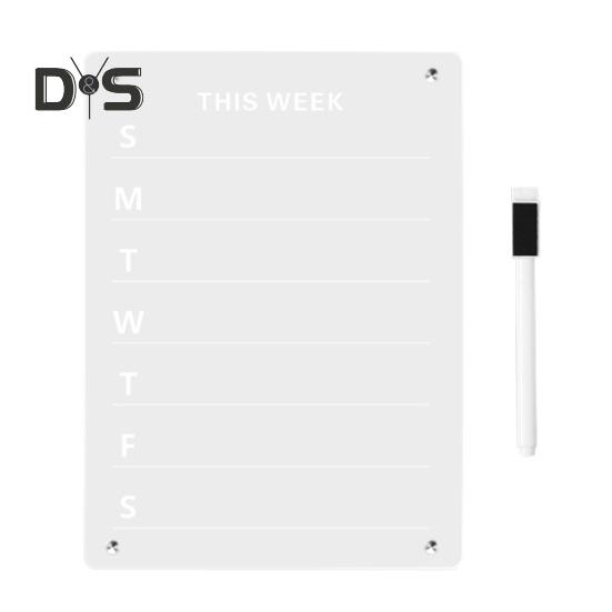 Magnetische Kühlschrankaufkleber aus Acryl, Memoboard, Arbeitsnachricht, Notizen, Wochenplaner, transparente Anzeigetafeln