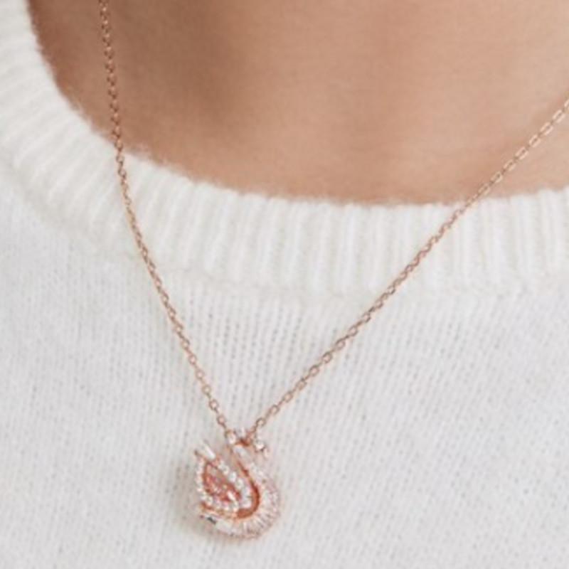 Swarovski Swan Design Necklace Women Necklaces Rose-Gold 5732414