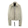 Sheepskin Leather Jacket L Light Gray Sheep Leather Women Used