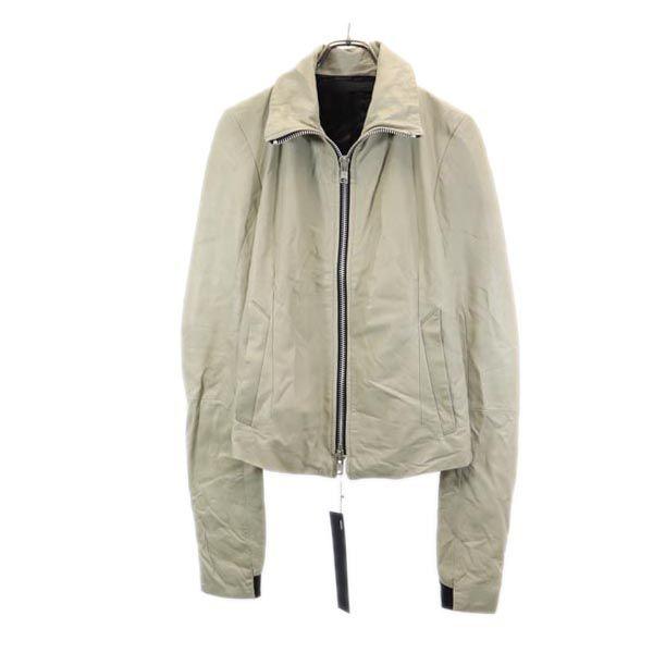 EKAM Sheepskin Leather Jacket L Light Gray Sheep Leather Women Used