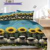 Sheep Pattern Bedding Quilt Set Quilt Cover Pillowcase Home Decoration Birthday Gift (1 * duvet cover + 2 * pillowcase, without core)