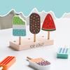 Toys Accessories Wooden Ice Cream Montessori Toddler Kitchen Pretend Play Food Coffee Maker Toy Set for Gifts Ages 3+ Children