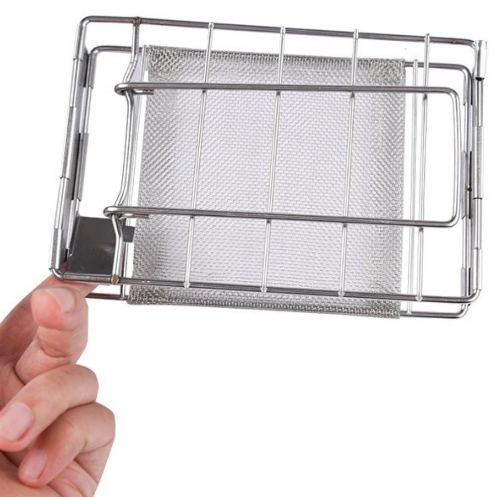 Stainless Steel Bread Toaster Folding Sausage Grilling Rack Barbecue Grill  Outdoor Camping