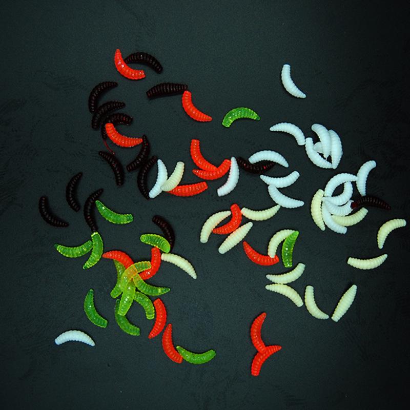 Fishing Lures Fulljion 10/50100 Pcs Lifelike Smell Glow Soft Bait Fishing Hobby