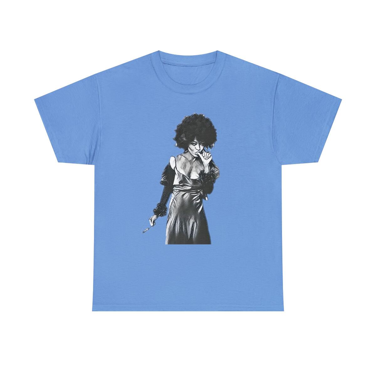 Diana Ross Art Graphic Print Black & White Unisex Heavy Cotton T- Unisex T-Shirt S