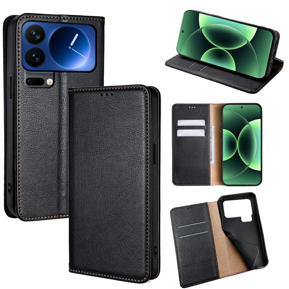 For Xiaomi 17 Pro Case Wallet PU Leather Magnetic Auto-Absorbed Phone Cover