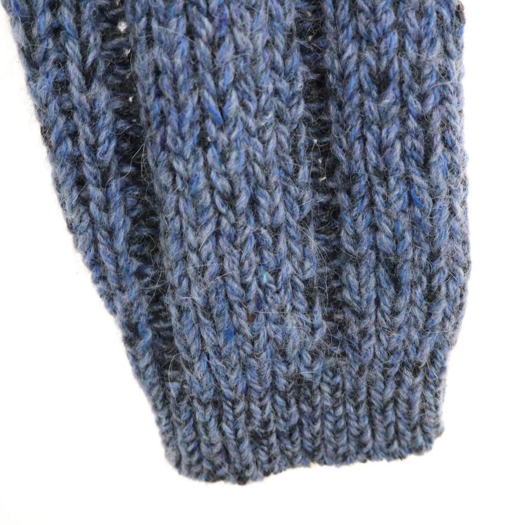 ARMANI JEANS 90s Wool Blend Old Long sleeve V neck knit S Blue sweater Women Used