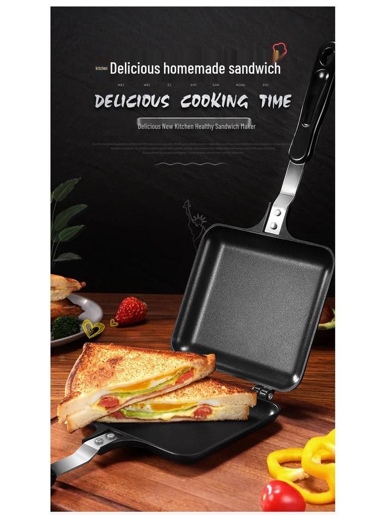 Antihaft-Sandwichgrill & Toastpfanne zum Backen zu Hause