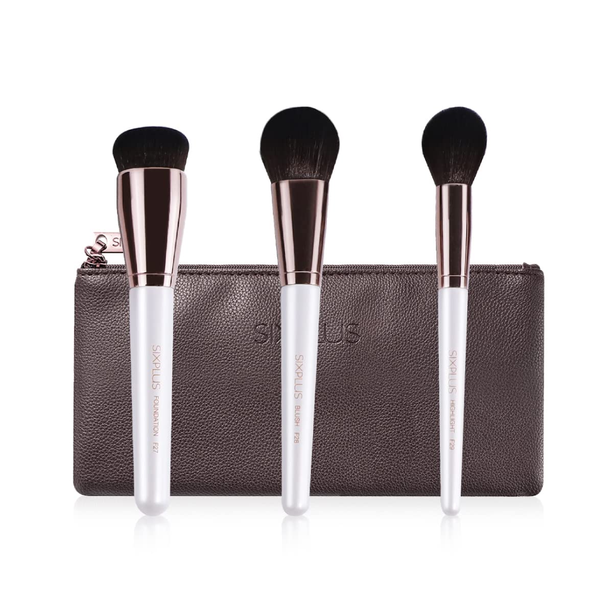 

SIXPLUS White Pearl Face Makeup Brush Set of 3