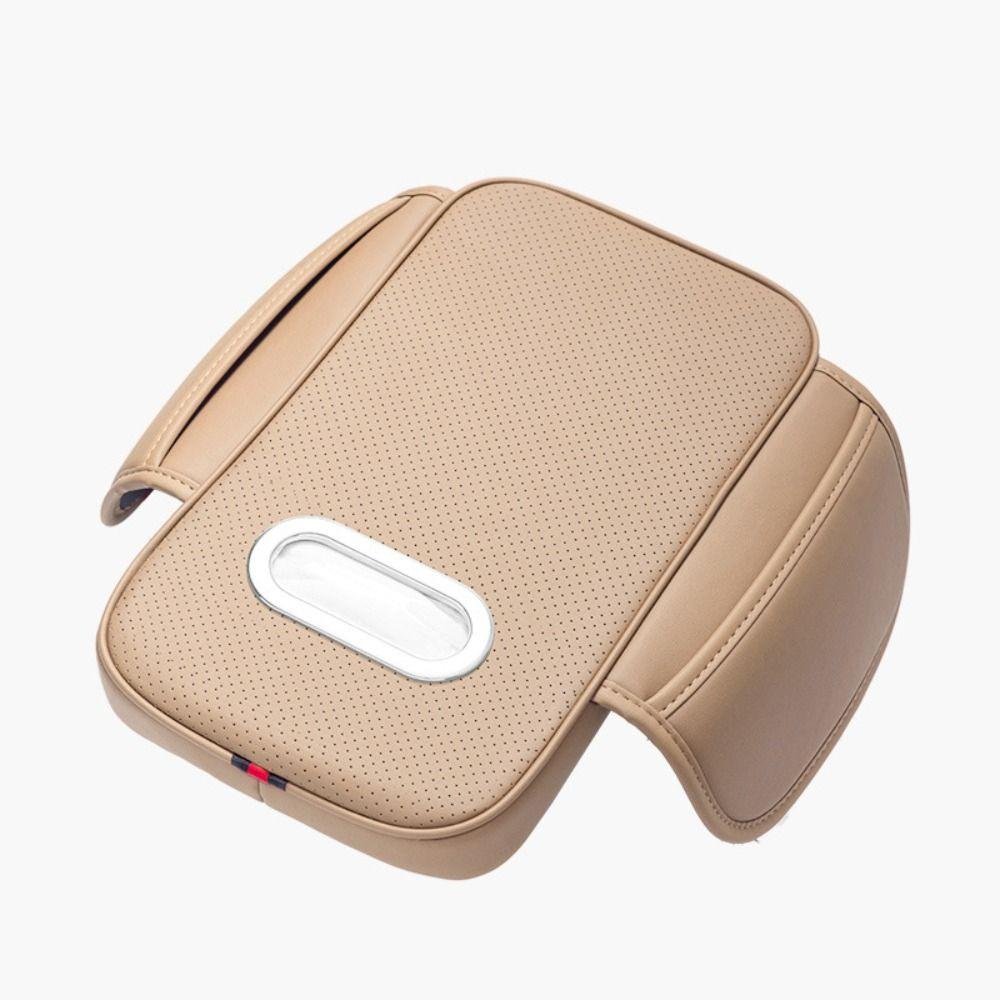 Dust-proof Car Armrest Cover Height Pad With Tissue Storage Armrest Box Storage Bag  Elbow Support