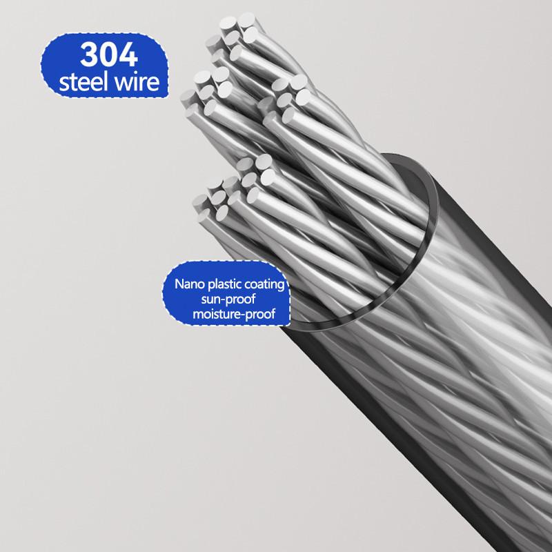 Invisible Clothes Wall Rope For Drying Clothes Retractable Clothesline White/Black/Grey Household Small Multipurpose Clothesline Drying Rack