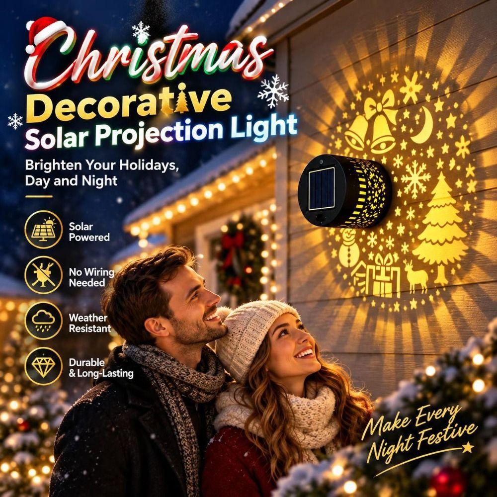Solar Powered Solar Projection Light Multicolor Solar Wall Light Outdoor Wall Lamp