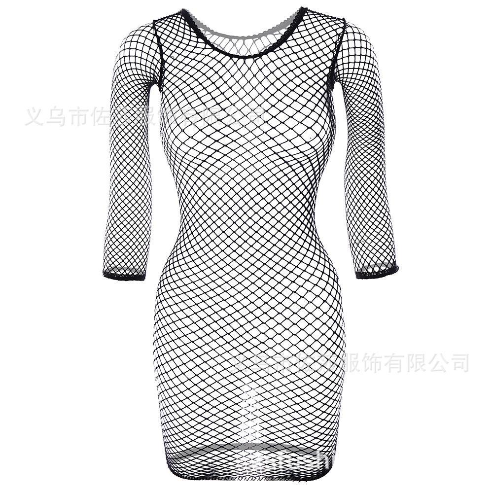 Sex underwear sexy fishing net perspective one-piece net socks suspenders temptation hollow net