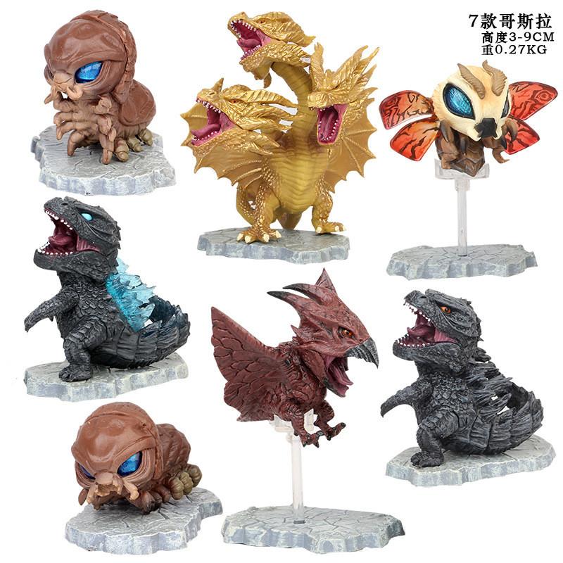 

Mini Godzilla Figurines Collection Adorable Pvc Models For Car Or Desk Decor