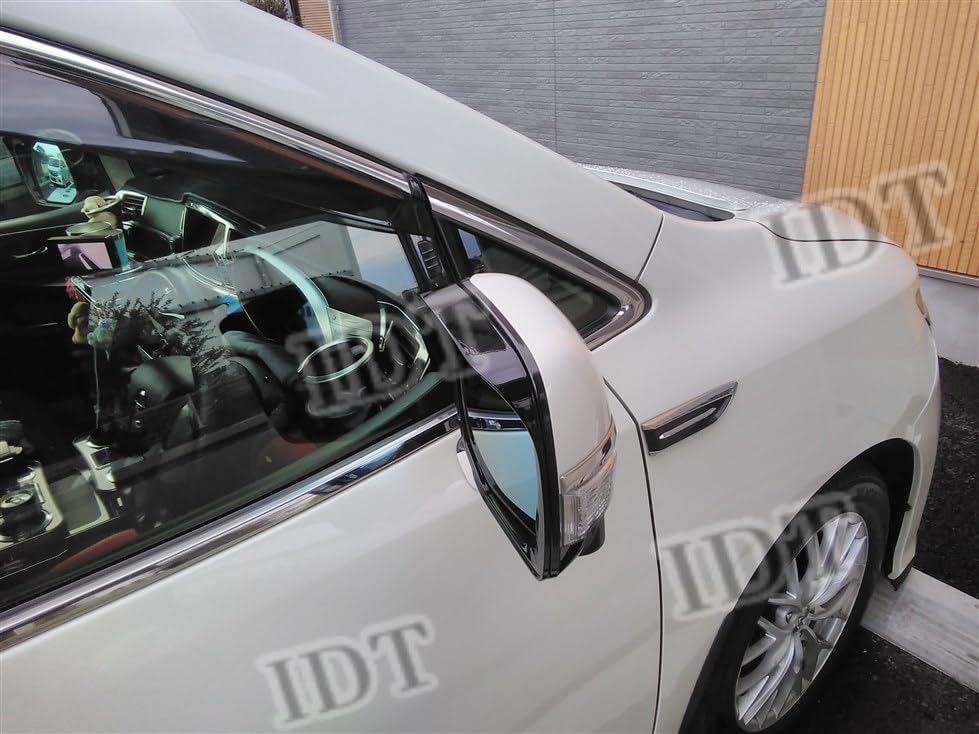 IDT Nissan E52 Elgrand Door Mirror Rain Custom Side Mirror Garnish Turn Signal Mirror Highway Star Rider Mini Cloth Included Door Mirror Visors,