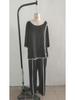 2026 European American Spring/Summer Knit Color Block Tubular Craft Set - Korean Casual Style