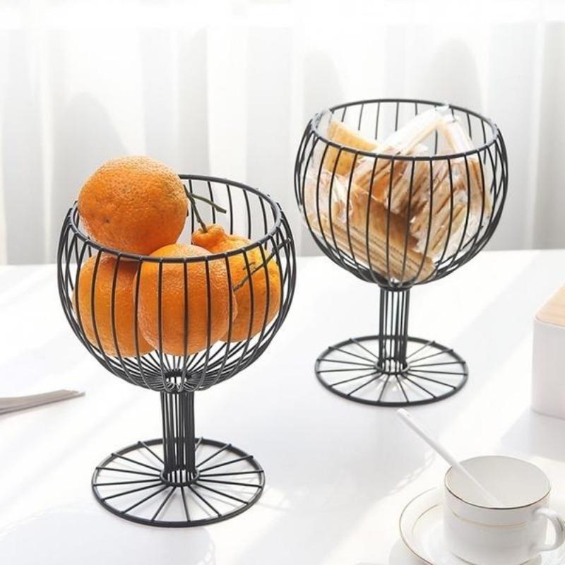 Wine Glass Shape Multi-Functional Storage Vegetable Fruit Basket Dessert Fruit Basket