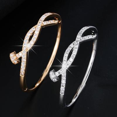 Bracciale Moda Design Croce Zirconi Incastonati Diamanti Pieni Cielo Stellato Lusso Leggero e Semplicità Abbinabile