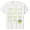 2025 Summer New Keroppi Cartoon Original Printed T-shirt Sanrio Women's Plus Size T-shirt Loose Casual Short Sleeved Top