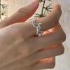 925 Sterling Silver Twisted Wire Aesthetic Rings For Women Engagement Party Jewelry Ladies Accessories Wholesale