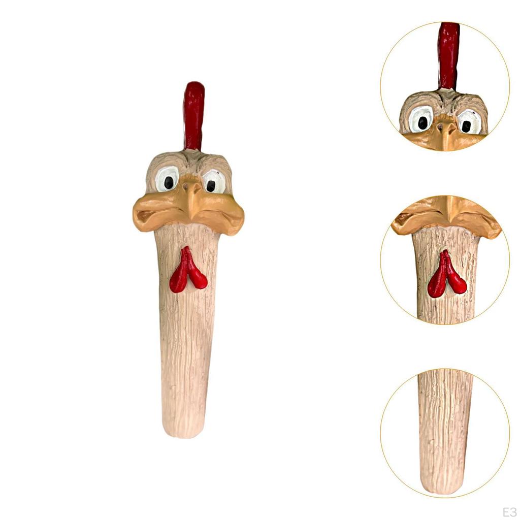 Funny Garden Statue Animal Sculpture Resin Artwork Long Neck Figurine Lawn Ornament for Farm Patio