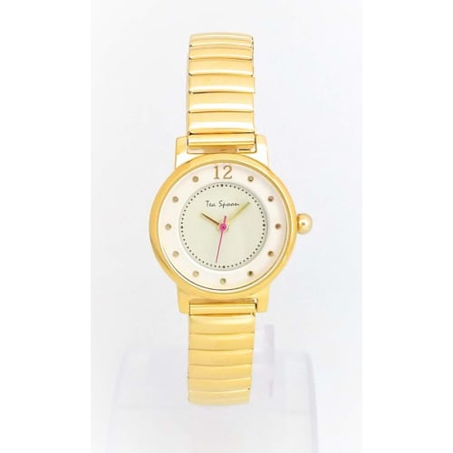 Tea Spoon Nickel-Free Two-Layer Dial Accordion Watch N03819A-5 GD Women's Gold