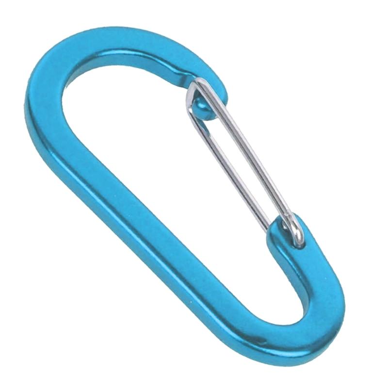 5Pcs Aluminum Alloy Spring Snap Hooks Carabiner Clips Outdoor Camping Multi-Tool