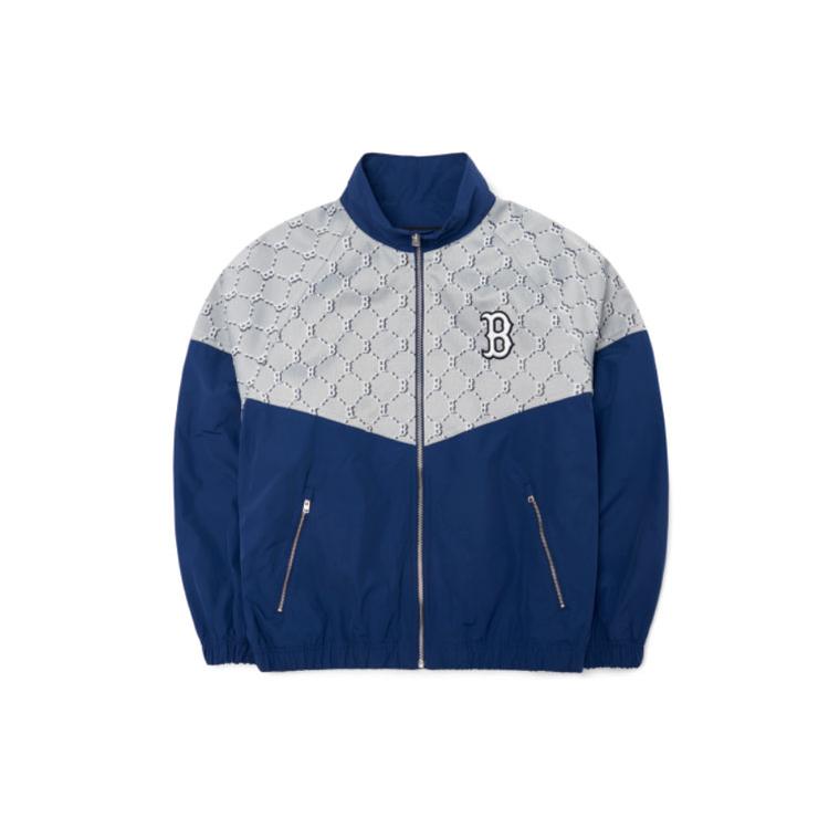 MLB Monogram Basic Boston Red Sox Jacket Unisex Navy Blue 3AWJM0221-43MGS S