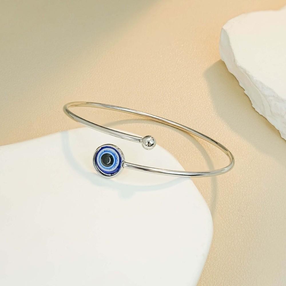 Gothic Adjustable Creative Bangle Zinc Zinc Alloy Blue Eye Ring New Demon Eye Bracelet  Daily Wear