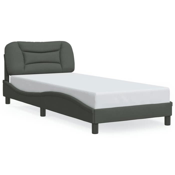 VidaXL Cadre de Lit avec Tête de Lit, Lit Rembourré, Sommier à Lattes, Lit Simple, Lit Adulte de Chambre à Coucher 3207738