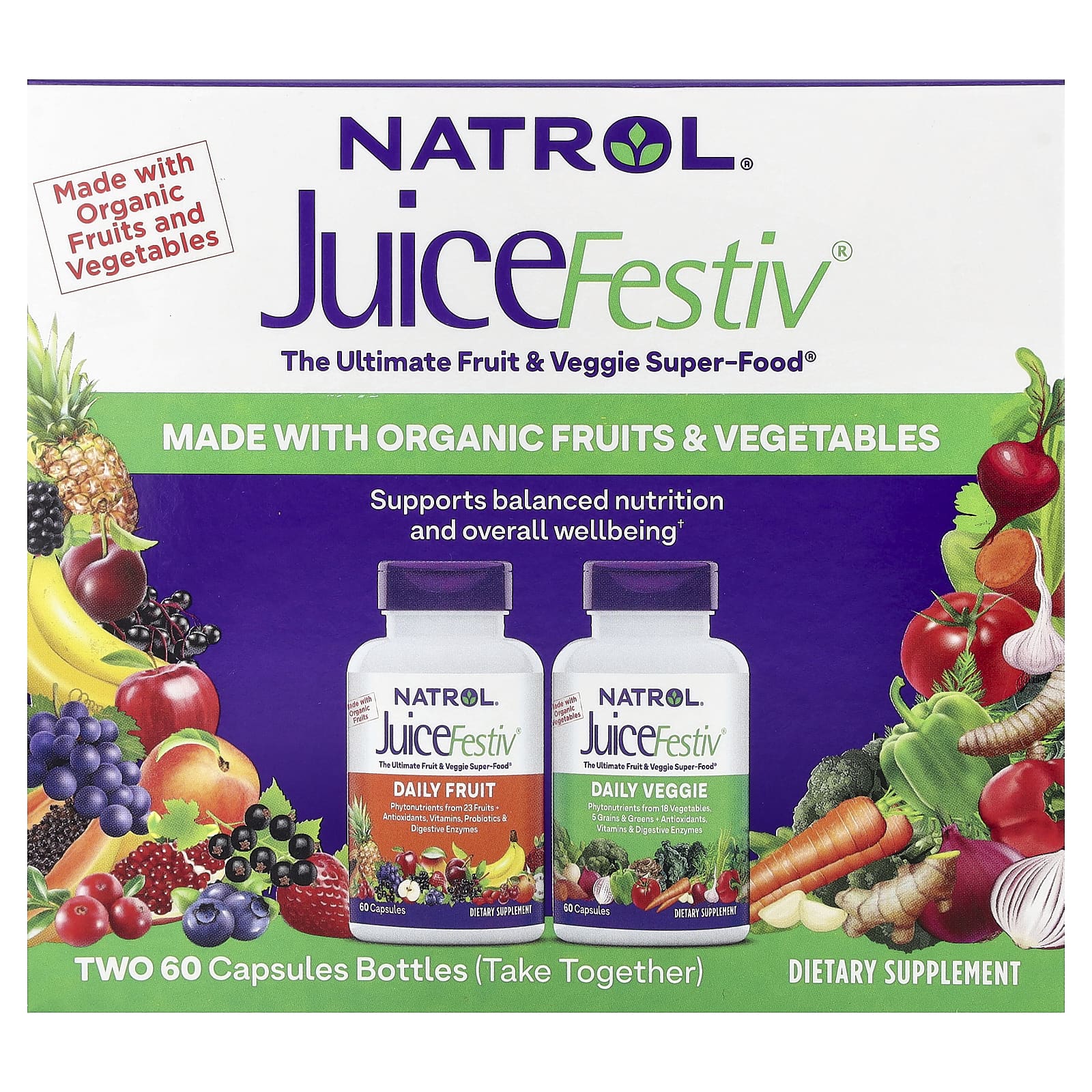 

Juicefestiv®, 2 bottles, 60 capsules