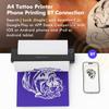 Tattoo Thermal Printer Thermal Inkless Portable A4 Bluetooth Wireless USB