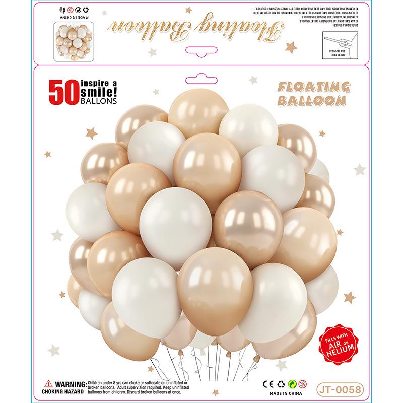 50-teiliges mattes Ballon-Set zur Geburtstagsfeier-Dekoration