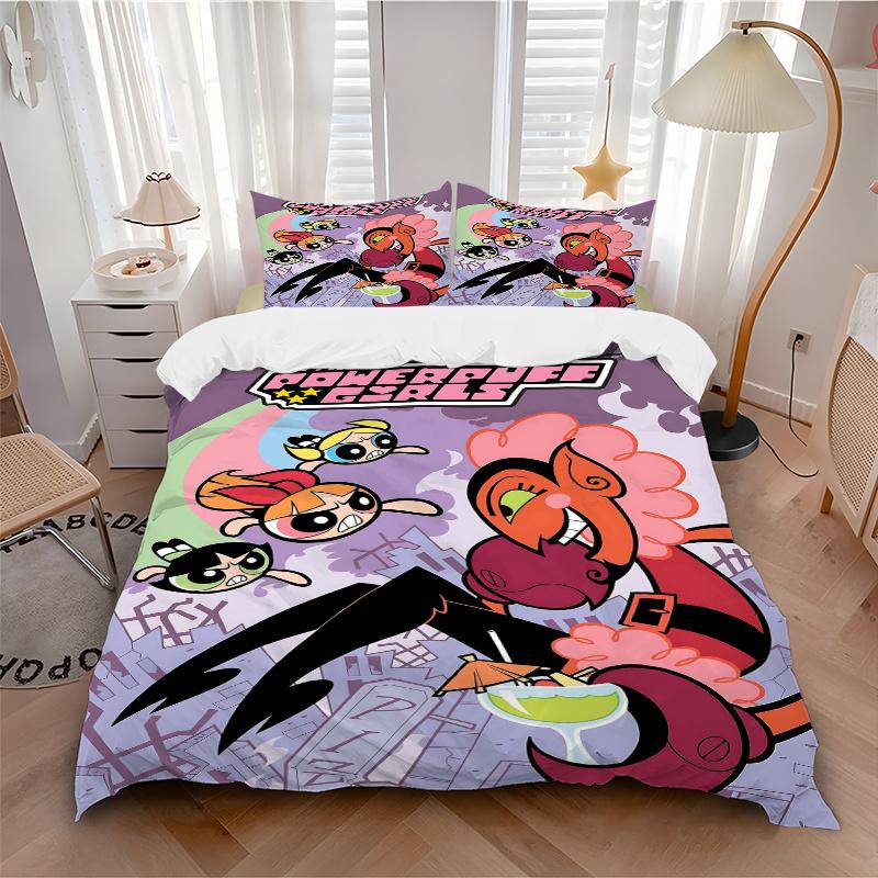 3pcs Epic Battle of Good vs Evil Policewoman Quilt Cover Set - Soft & Comfortable Polyester Fabric, All-Season Breathable Comforter Set For 1 Qui